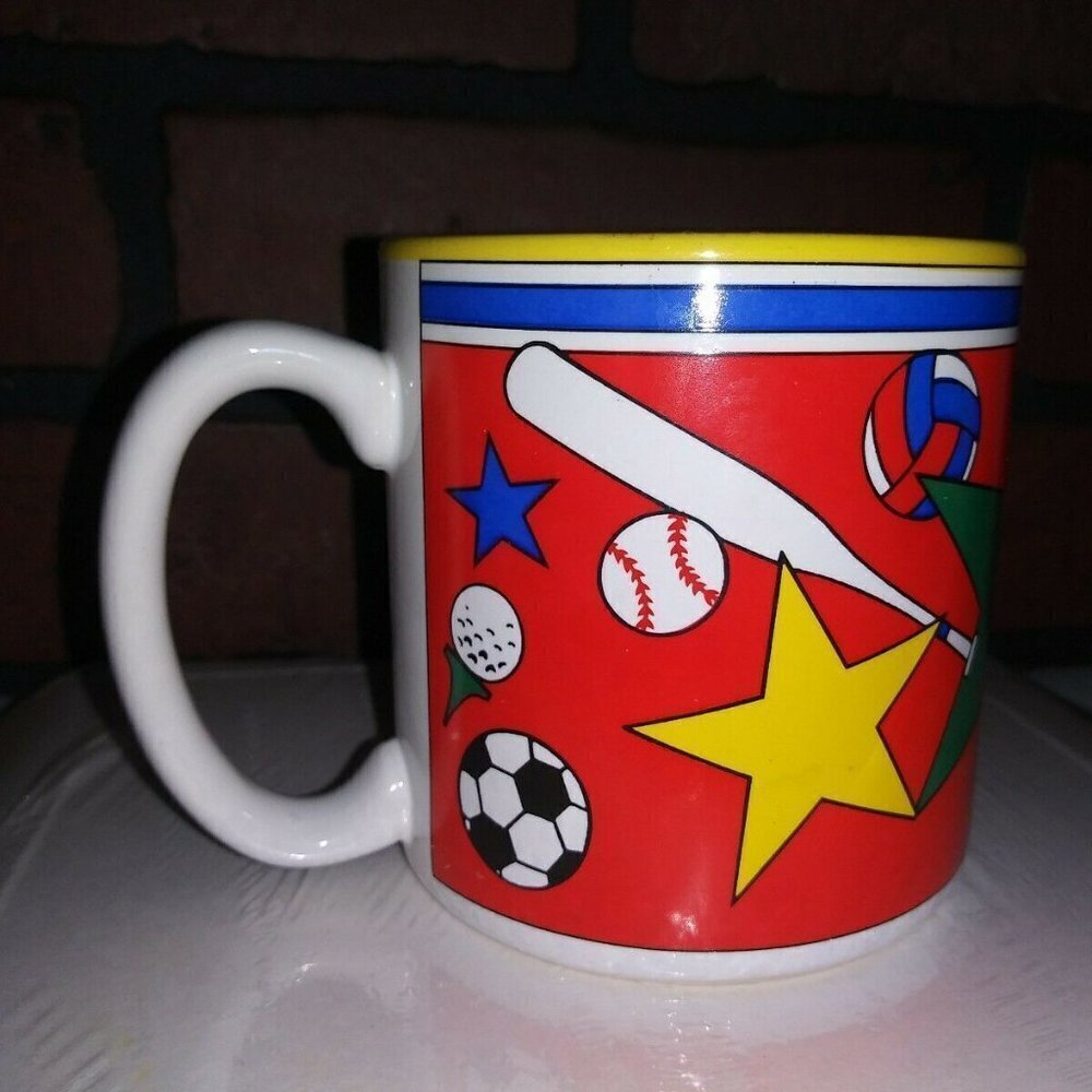 Vintage Multisport RED Coffee Mug By Susan Burger
